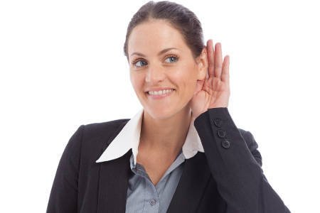 Woman with an understanding face impression