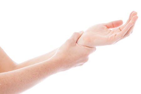 Woman with carpal tunnel syndrome