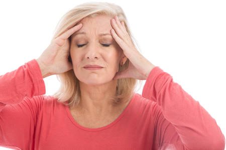 woman with a headache