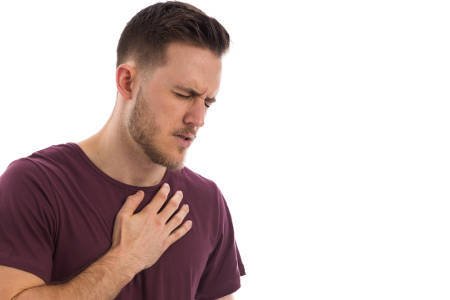 Man with Intercostal Neuralgia pain