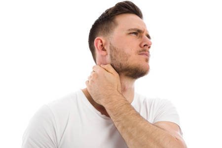 Athlete with neck pain